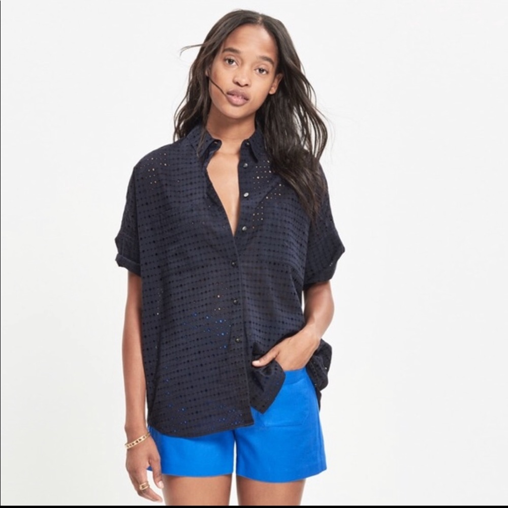 Madewell Eyelet Courier Top